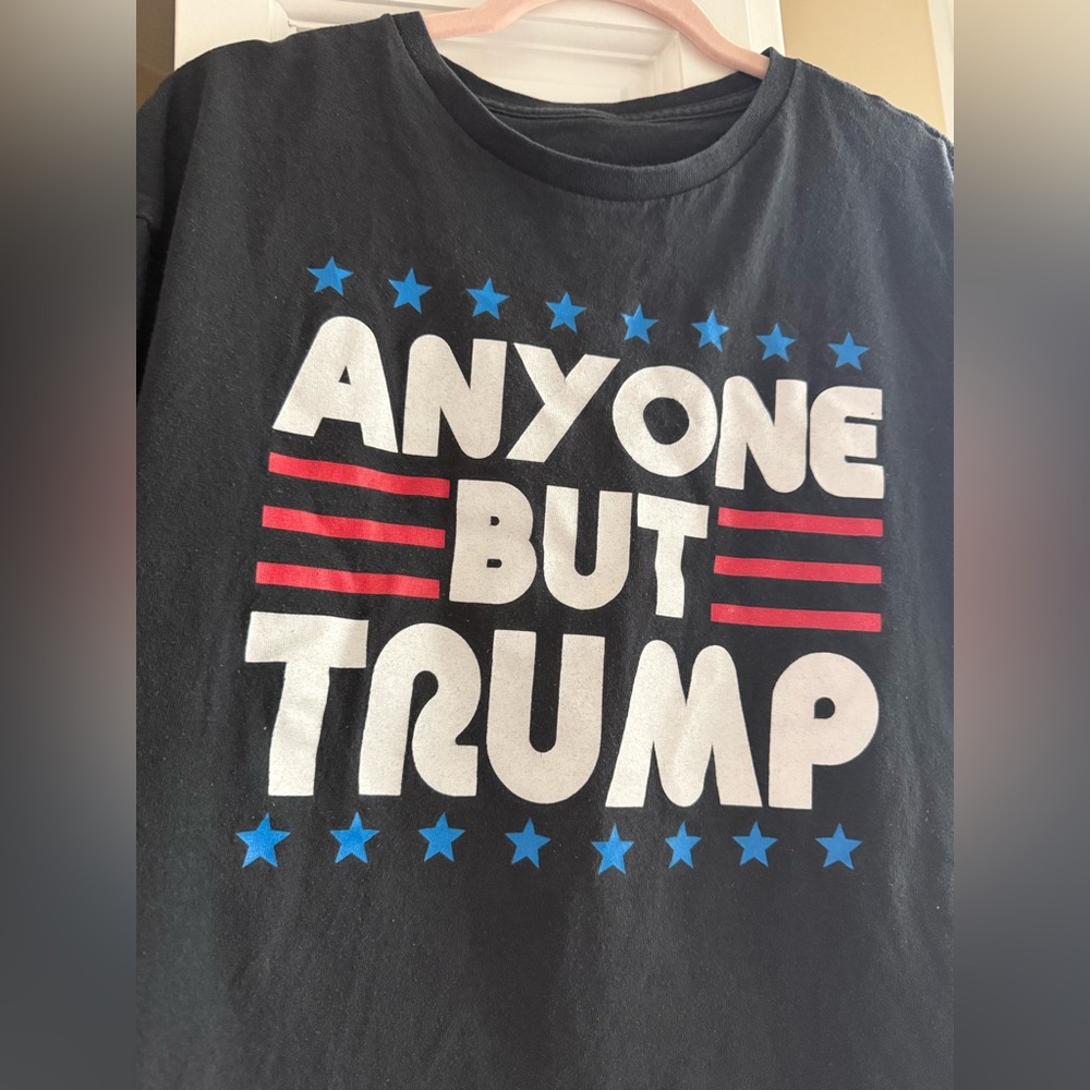 Anyone But Trump Black Graphic T-Shirt - Picture 2 of 3